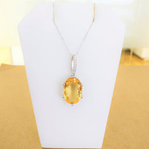 19.51ct Citrine Necklace with pendant