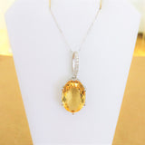 19.51ct Citrine Necklace with pendant