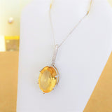 19.51ct Citrine Necklace with pendant