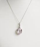 20.47ct Amethyst and Diamond Necklace with pendant