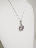 20.47ct Amethyst and Diamond Necklace with pendant