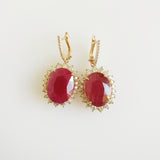 22.41ct Ruby and Diamond Earrings