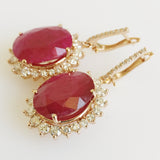 22.41ct Ruby and Diamond Earrings