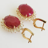 22.41ct Ruby and Diamond Earrings