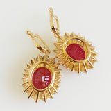 22.41ct Ruby and Diamond Earrings