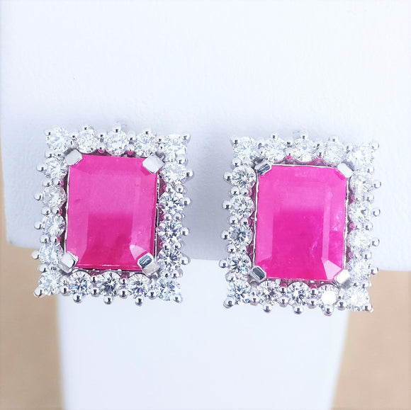 6.03ct Ruby Earrings