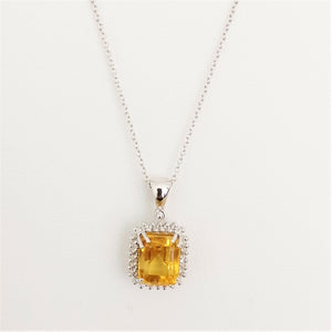 3.05ct Citrine Necklace with pendant