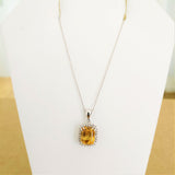 3.05ct Citrine Necklace with pendant