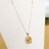 3.05ct Citrine Necklace with pendant