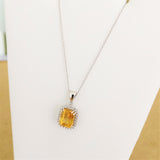 3.05ct Citrine Necklace with pendant