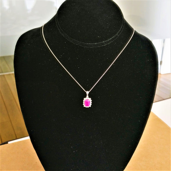 2.31ct Ruby Necklace with pendant