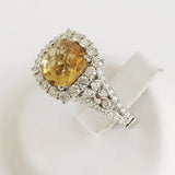 3.98ct Citrine and Diamond Ring
