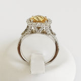 3.98ct Citrine and Diamond Ring