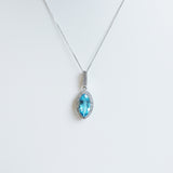 5.22ct Topaz and Diamond Necklace with pendant