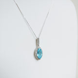 5.22ct Topaz and Diamond Necklace with pendant