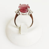 12.71ct Ruby and Diamond Ring