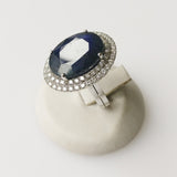 15.82ct Sapphire and Diamond Ring