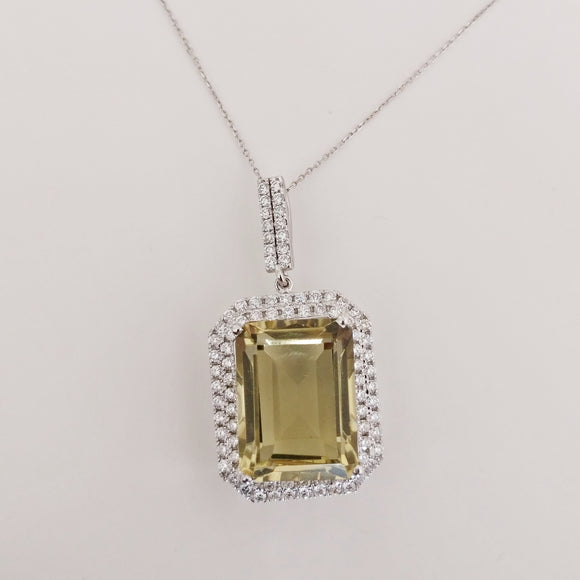 20.92ct Citrine Necklace with pendant