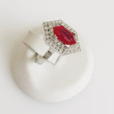 2.97ct Ruby and Diamond Ring