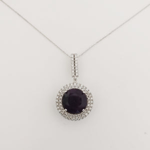 6.59ct Amethyst Necklace with pendant