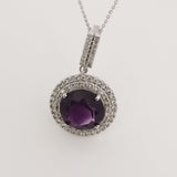 6.59ct Amethyst Necklace with pendant