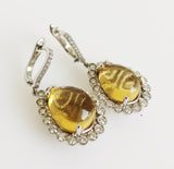 15.13ct Citrine and Diamond Earrings