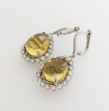 15.13ct Citrine and Diamond Earrings