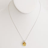 5.73ct Citrine and Diamond Necklace with pendant