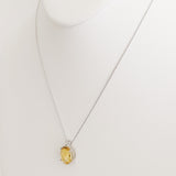 5.73ct Citrine and Diamond Necklace with pendant