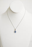 3.85ct Sapphire and Diamond Necklace with Pendant