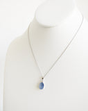 3.85ct Sapphire and Diamond Necklace with Pendant