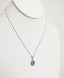 3.85ct Sapphire and Diamond Necklace with Pendant