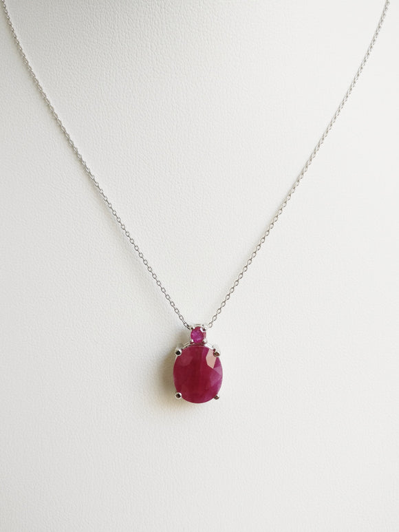 10.77ct Ruby Necklace with Pendant