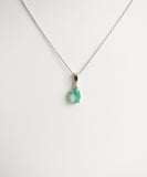 1.29ct Emerald and Diamond Necklace with Pendant