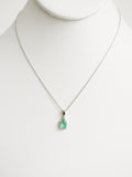 1.29ct Emerald and Diamond Necklace with Pendant