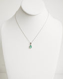 1.29ct Emerald and Diamond Necklace with Pendant