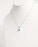 1.29ct Emerald and Diamond Necklace with Pendant