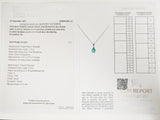 1.29ct Emerald and Diamond Necklace with Pendant