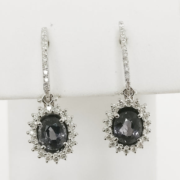 2.31ct Spinel and Diamond Earrings