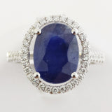 5.25ct Sapphire and Diamond Ring