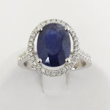 5.25ct Sapphire and Diamond Ring