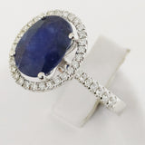 5.25ct Sapphire and Diamond Ring