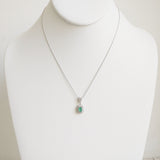 0.76ct Emerald and Diamond Necklace with Pendant