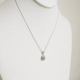 0.76ct Emerald and Diamond Necklace with Pendant