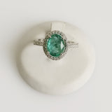 2.89ct Emerald and Diamond Ring