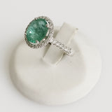 2.89ct Emerald and Diamond Ring