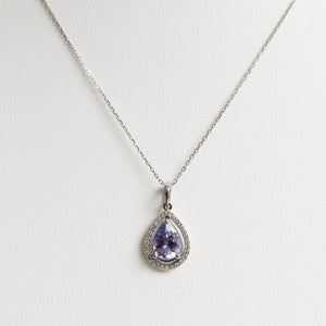 1.31ct Tanzanite and Diamond Necklace with pendant