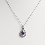 1.31ct Tanzanite and Diamond Necklace with pendant