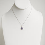 1.31ct Tanzanite and Diamond Necklace with pendant