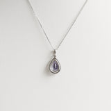 1.31ct Tanzanite and Diamond Necklace with pendant